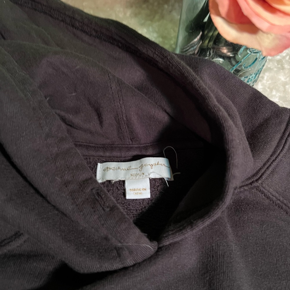 NWOT $98 Spiritual Gangster | Give Love | Raw Hem Loose Threads Hoodie - Picture 4 of 17